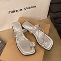 Damen Glamouröse Flip-Flops mit funkelndem Strass und elegantem Riemendesign EB