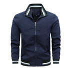 Herren modische Sportjacke mit strukturiertem Kragen