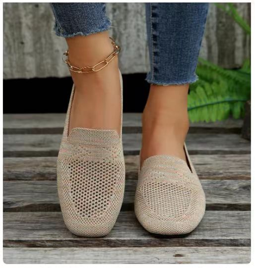 Damen Slip-On Ballerinas mit Leopardenmuster und atmungsaktivem Obermaterial R&B