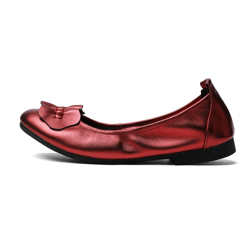 Damen Ballerinas mit dekorativem Schleifenakzent und rutschfester Sohle R&B