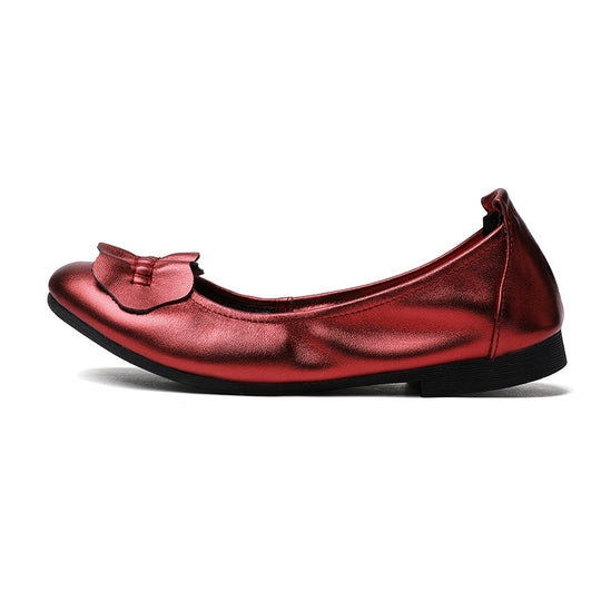 Damen Ballerinas mit dekorativem Schleifenakzent und rutschfester Sohle R&B