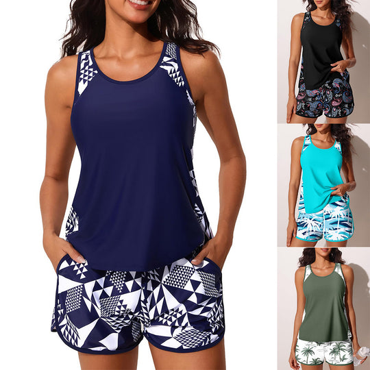 Damen Sportliches Oberteil und Shorts-Set R&B