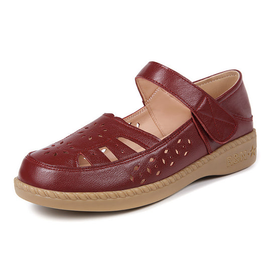 Damen Komfortable Riemchensandalen mit atmungsaktiver Oberflächenstruktur und modischem Design R&B