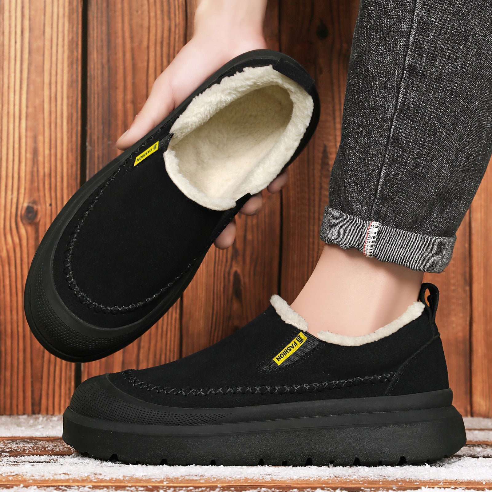 Damen Bequeme Hausschuhe mit kuscheligem Innenfutter R&B