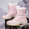 Damen Winterfestige gefütterte Stiefel mit rutschfester Sohle und hohem Schaft R&B
