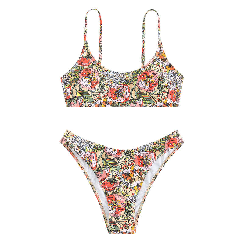 Damen Sportliches Bikini-Set mit floralem Design R&B