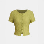 Damen lässige Bluse mit Raffung R&B