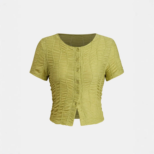 Damen lässige Bluse mit Raffung R&B
