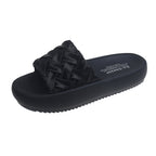 Damen elegante Clogs mit geflochtenem Obermaterial und rutschfester Sohle R&B