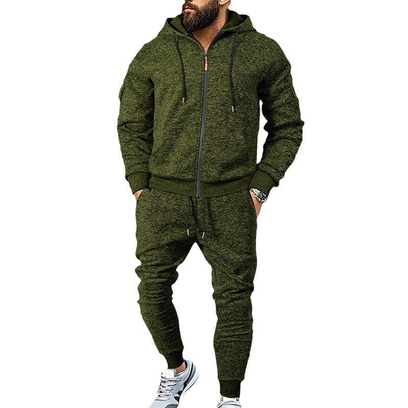 Herren sportives Freizeit-Set mit strukturiertem Hoodie und bequemen Jogginghosen