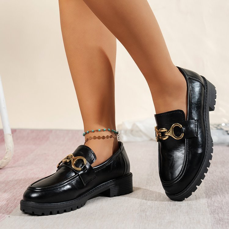 Damen Elegante Mokassins mit modischen Metallakzenten R&B