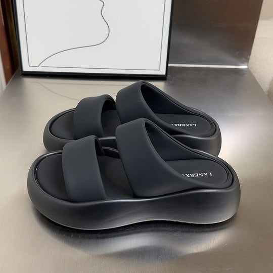 Damen Bequeme Wellness-Pantoletten mit ergonomischem Fußbett und rutschfester Sohle R&B