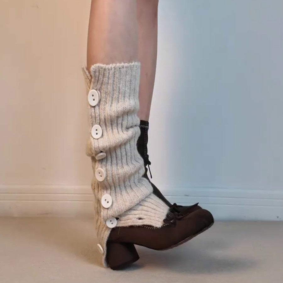 Damen eleganter Stiefel mit kunstvollem Zugband und bequemem Blockabsatz R&B