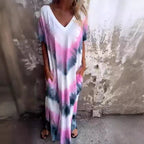Damen Maxikleid mit lässigem V-Ausschnitt und praktischen Taschen R&B
