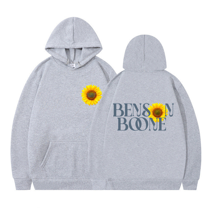 Damen Kapuzenpullover mit einzigartigem Sonnenblumenmotiv und bequemer Passform R&B