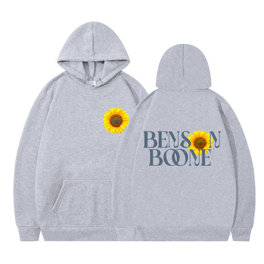 Damen Kapuzenpullover mit einzigartigem Sonnenblumenmotiv und bequemer Passform R&B