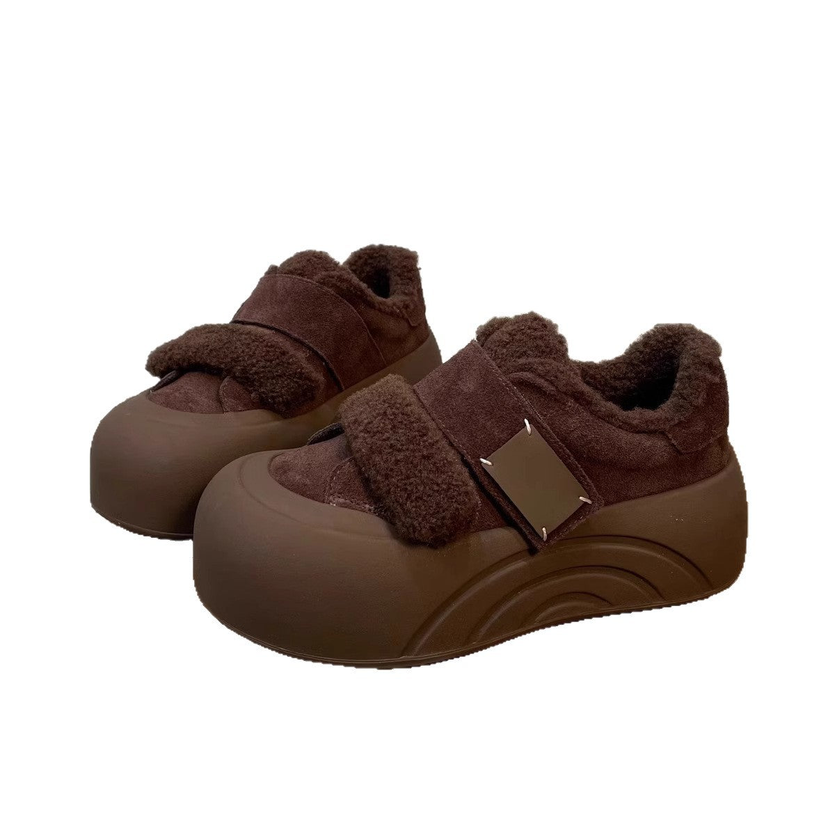 Damen Plüschgefütterte Slip-On Sneakers R&B