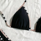 Damen Triangel-Bikini mit verstellbaren Trägern und eleganten Rüschendetails R&B