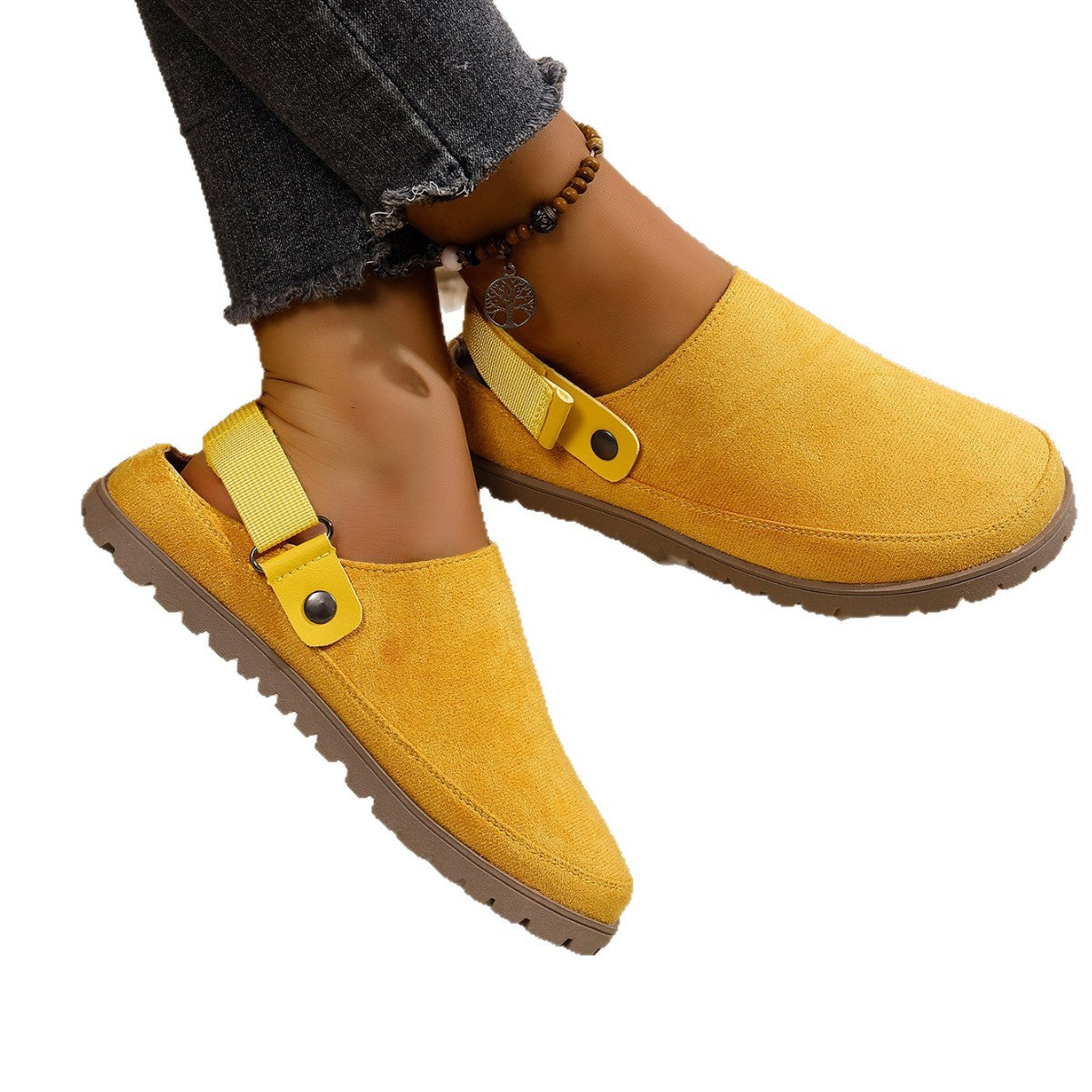Damen Komfortable Clogs mit verstellbarem Riemen R&B