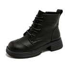 Damen gefütterte Stiefeletten mit modischem Zipper und derben Profilsohle R&B