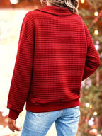 Damen lässiger Pullover mit strukturiertem Stoff R&B