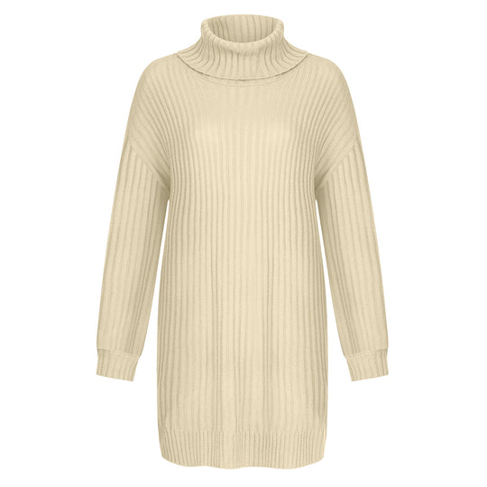 Damen Grobstrick Rollkragenpullover im lässigen Schnitt R&B