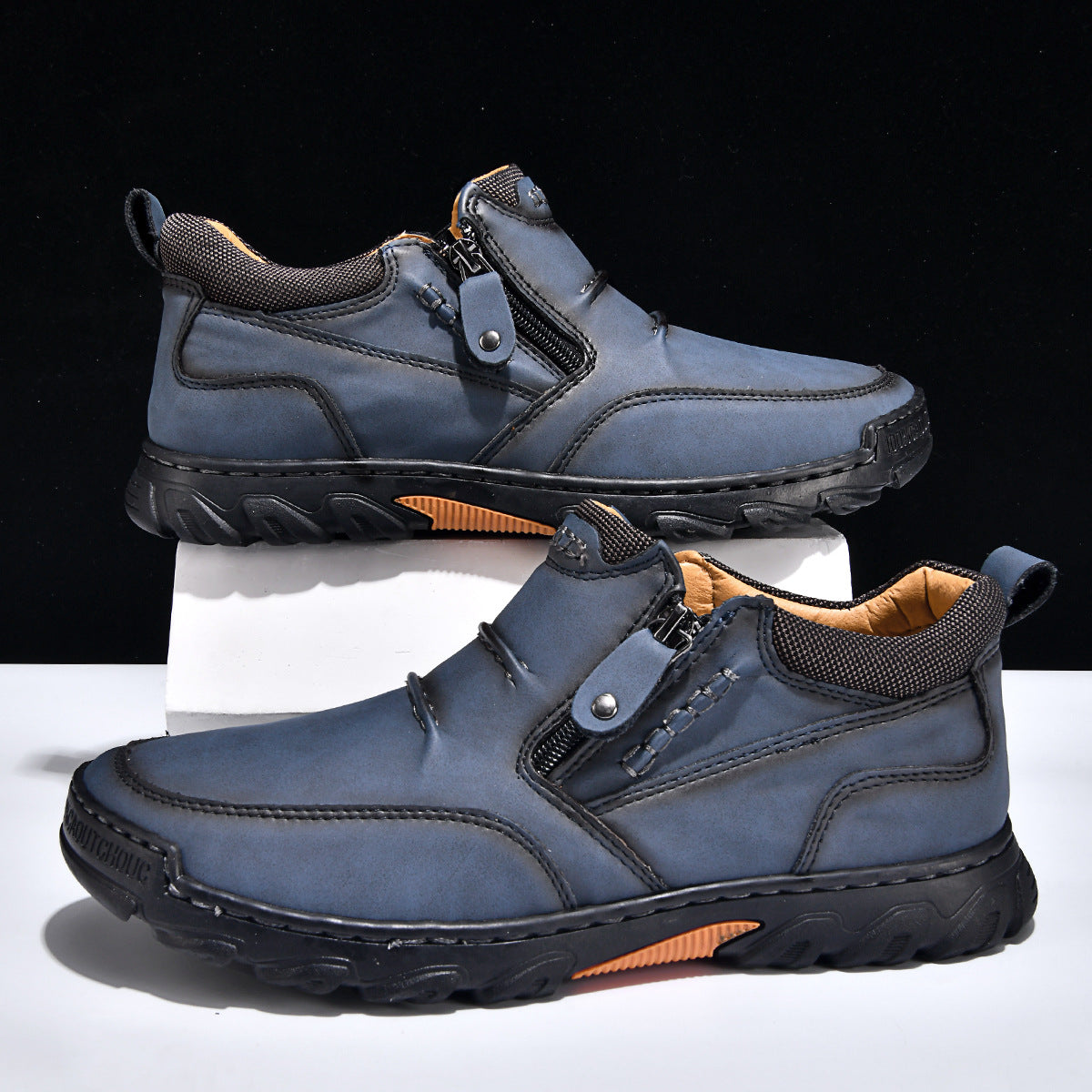 Herren Bequeme und elegante Stiefeletten mit Reißverschluss R&B