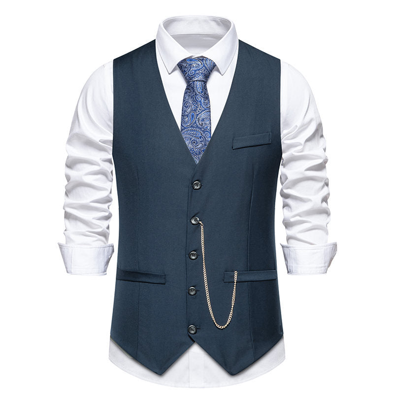 Herren elegante Anzugweste im klassischen Design mit modernen Akzenten R&B
