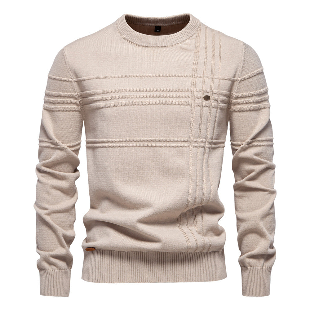 Herren Strickpullover mit modernem Strukturdesign und Komfortpassform R&B