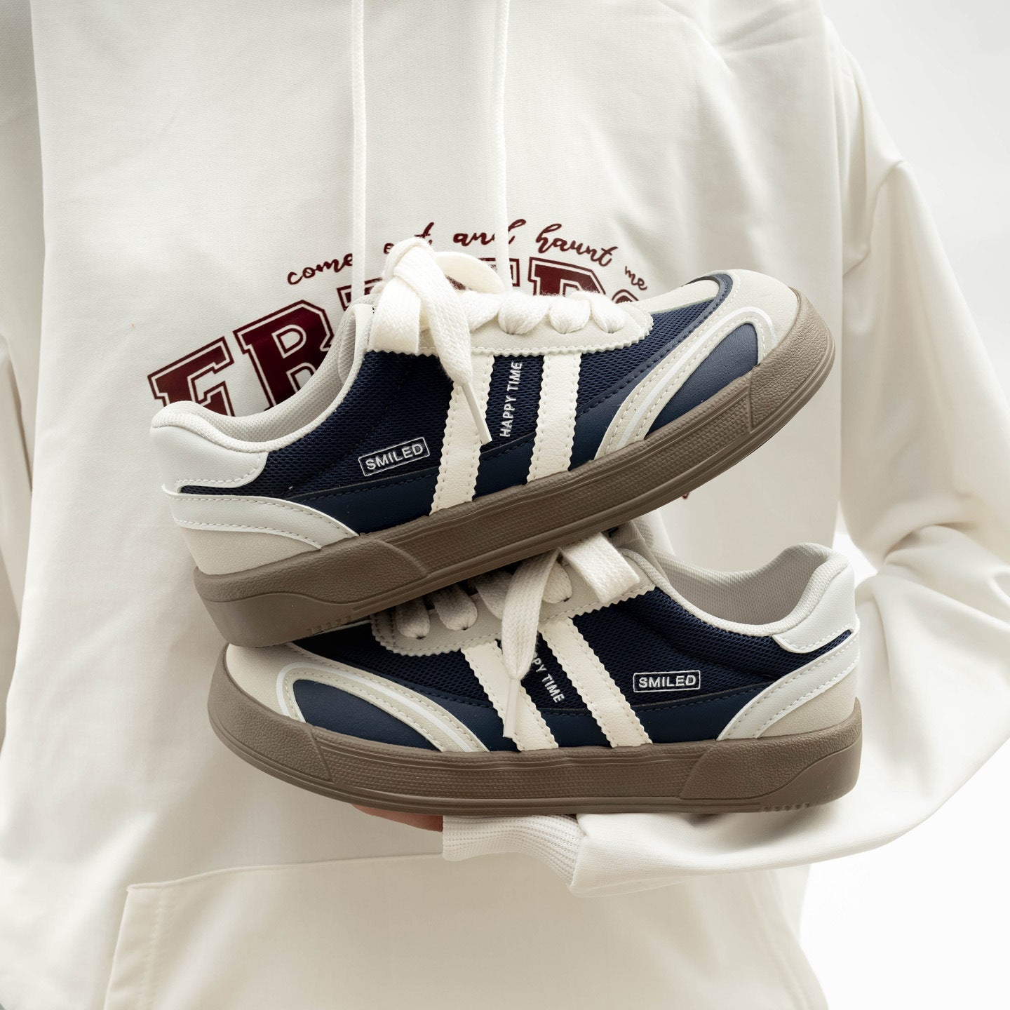 Damen Sportliche Sneakers mit atmungsaktivem Obermaterial und rutschfester Gummisohle