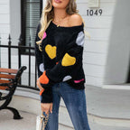 R&B | Strickpullover Mit Süßem Herzmuster