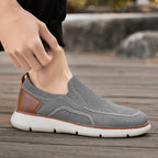 Herren nan atmungsaktiver Strickslipper mit elastischem Einstieg und stoßdämpfender EVA-Sohle R&B