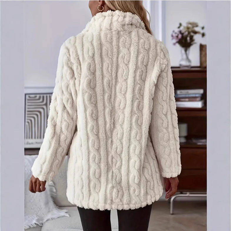 Damen Kuschelige und stilvolle Teddyjacke R&B