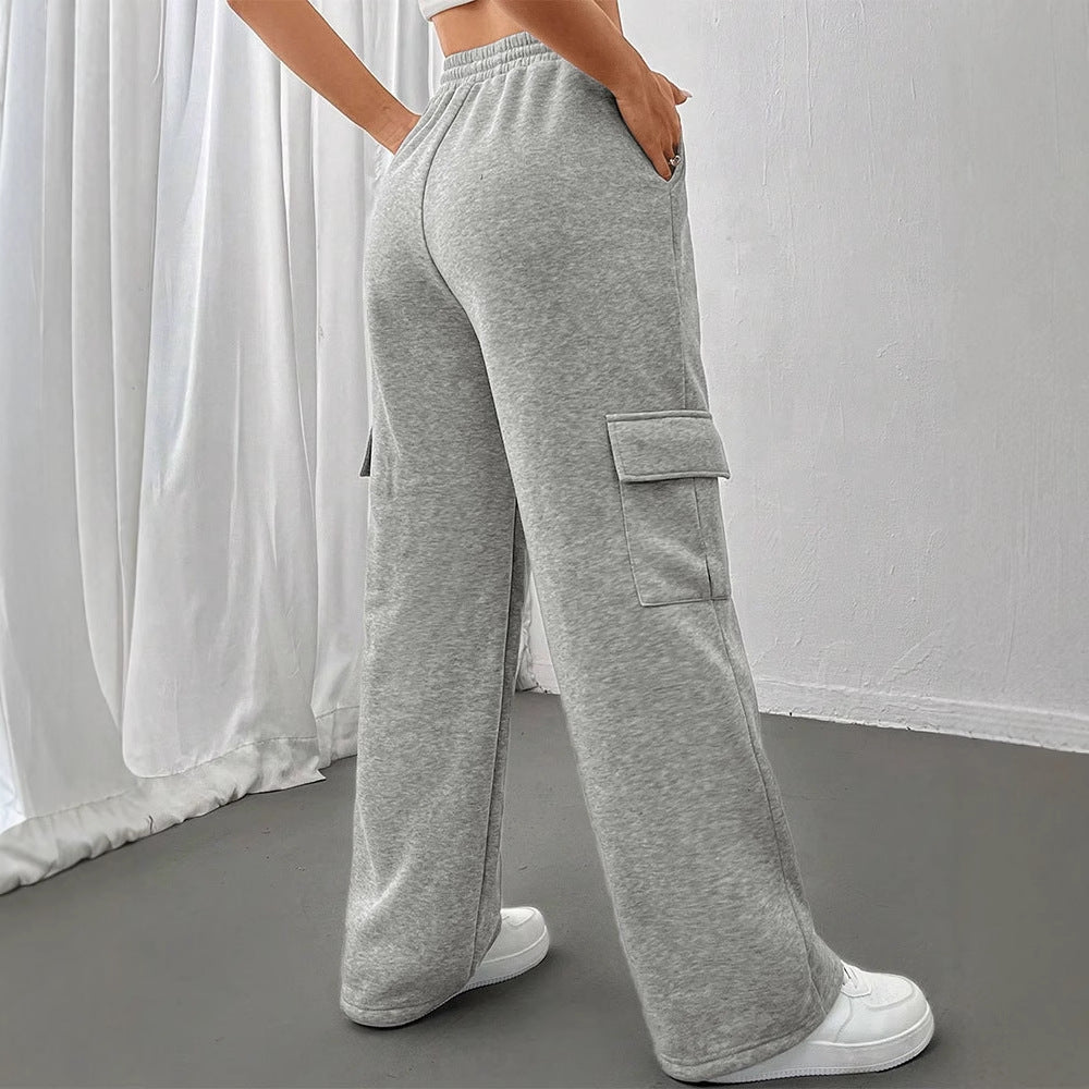 Damen Cargo-Hose mit elastischem Bund und Seitentaschen R&B