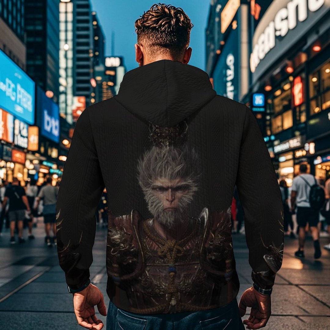 Herren Kapuzenpullover mit auffälligem Tiermotiv und praktischem Design R&B
