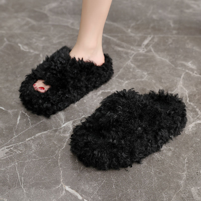 Damen Flauschige Hausschuhe aus hochwertigem Material R&B