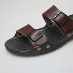 Herren Bequeme Leder-Sandalen mit verstellbaren Riemen R&B