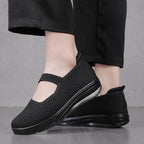 Damen Slip-On Sneakers mit atmungsaktiver Netzstruktur und dämpfender Sohle