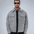 Herren lässige Suede Jacke R&B