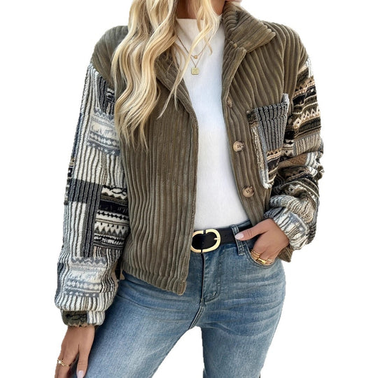 Damen Layered Strickjacke R&B
