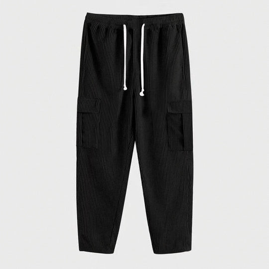 Damen lässige Cargo-Hose mit praktischen Seitentaschen und verstellbarem Kordelzug R&B