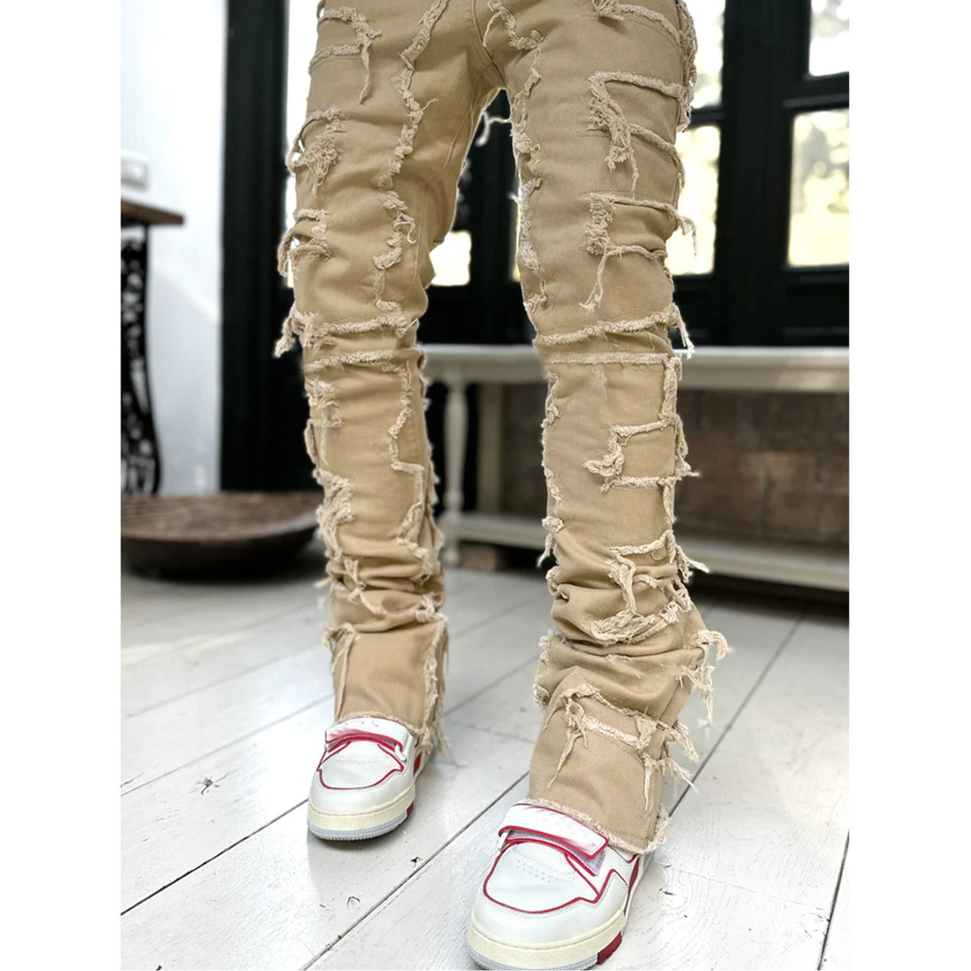 Herren lässige Ripped Jeans im modischen Schnitt R&B