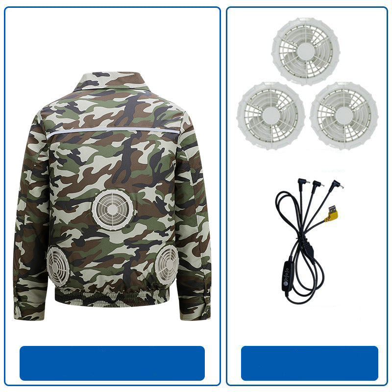 Herren nan atmungsaktive Kühljacke mit integrierten USB-Lüftern R&B