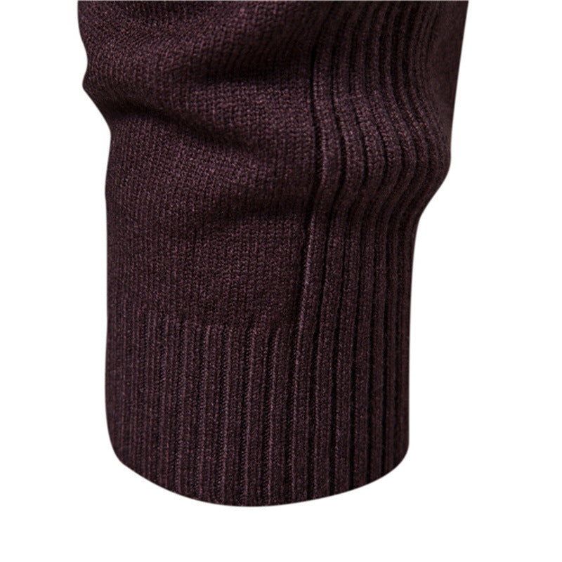 Herren Rollkragenpullover aus weichem Strickmaterial mit feiner Rippstruktur