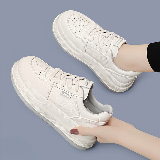 Damen Modische und komfortable Sneakers mit weicher Lederoberfläche R&B