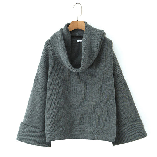 Damen Grobstrickpullover mit schickem Cowl-Neck R&B