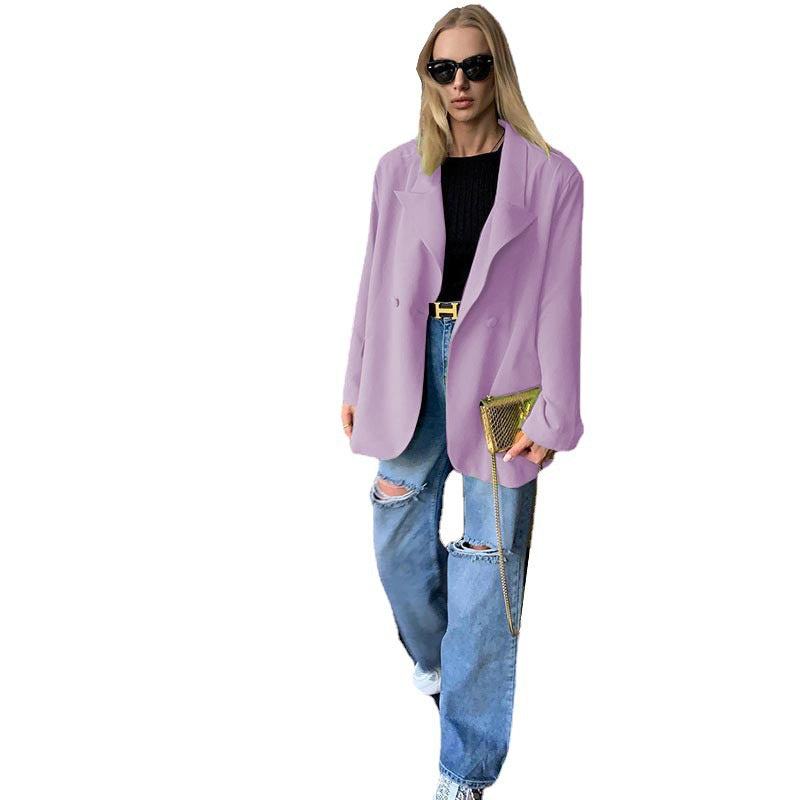 Damen lässiger Oversized-Blazer mit modernen Schnitt und eleganten Details R&B