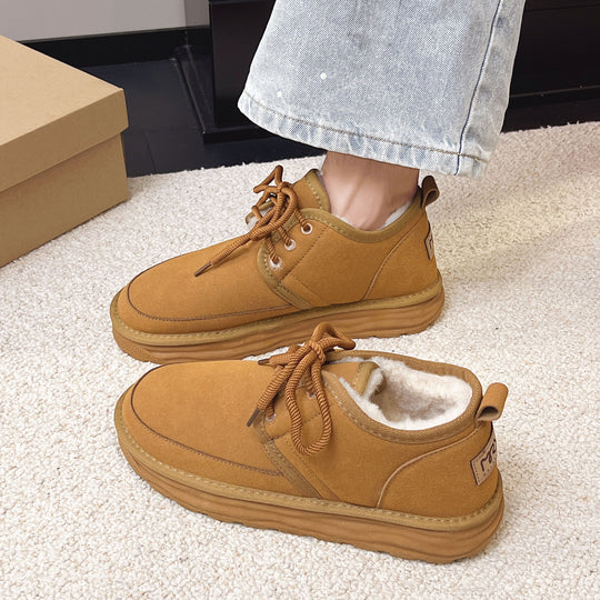 Damen bequeme und stylische Sneakers aus hochwertigem Veloursleder R&B