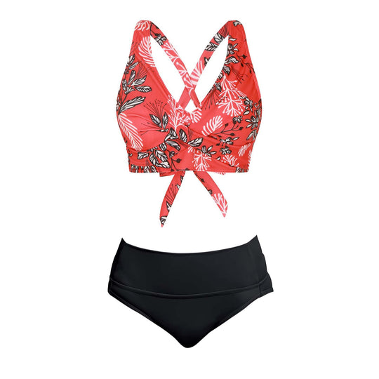 Damen Zweiteiliger Badeanzug mit floralem Design R&B