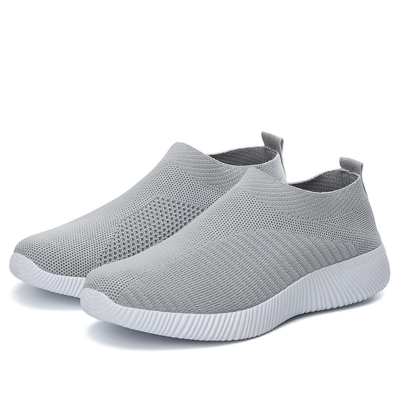 Damen atmungsaktive Slip-On Sneakers mit elastischem Obermaterial